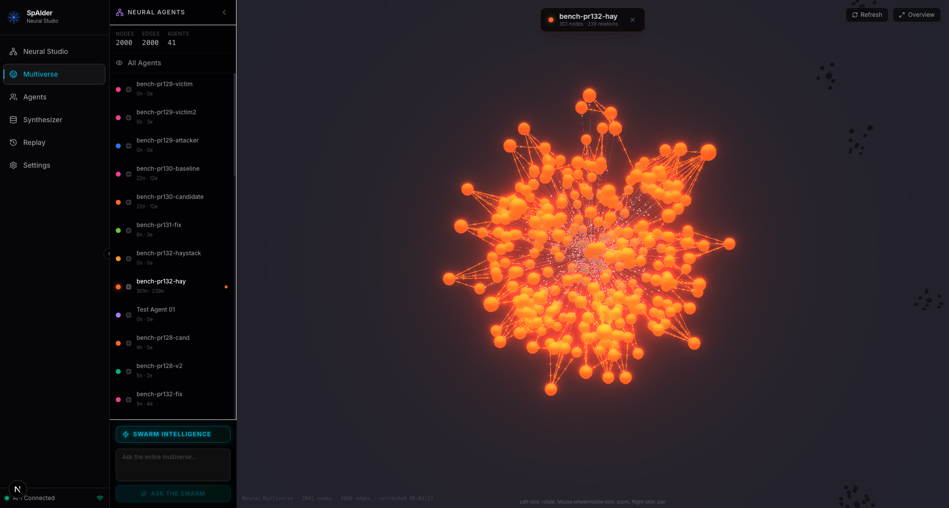 Single SpAIder agent memory graph — persistent long-term store
